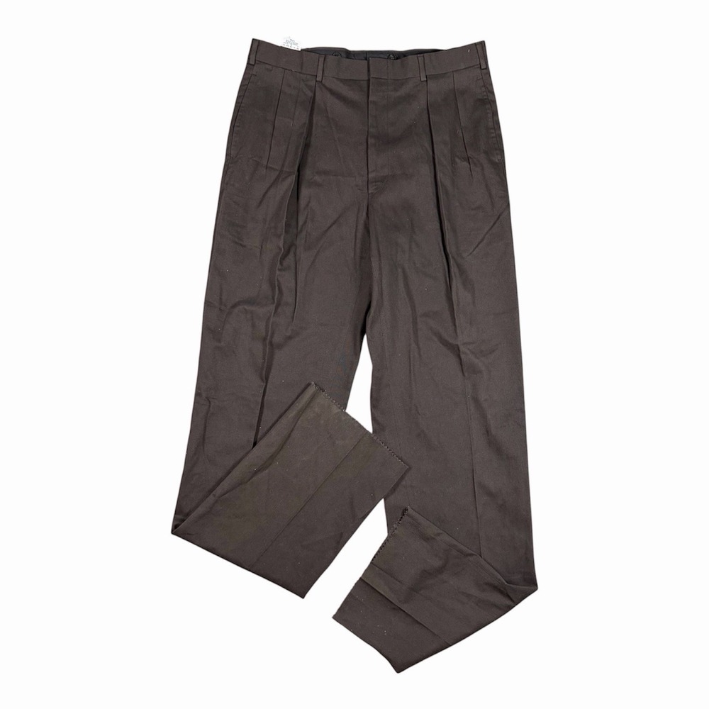 VTG Polo Ralph Lauren Pants Men 36 Pleated Dalton Cotton Unhemmed Old Money NWT